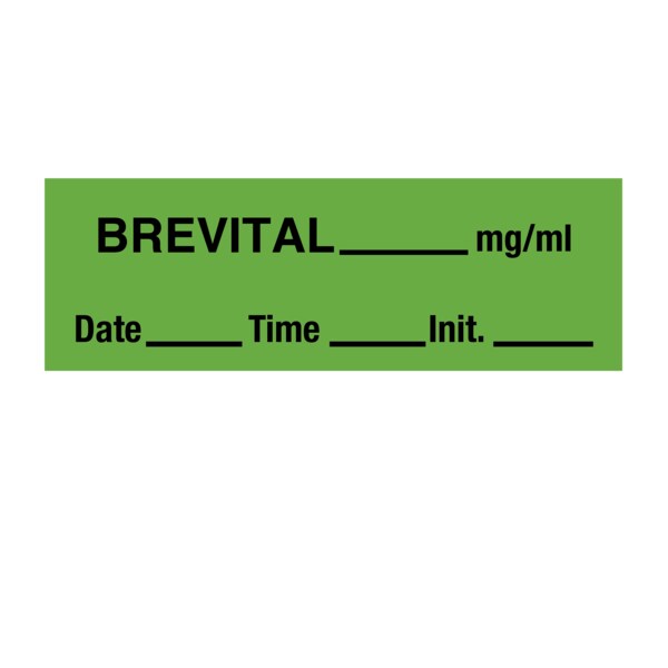 Tape, Brevital 1/2" x 500" Green w/Black